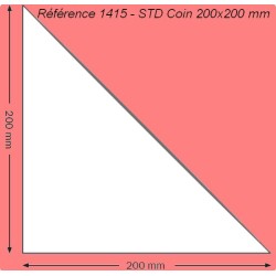 1415 - POCHETTE COIN ADHESIVE 200 X 200 MM PAR 200