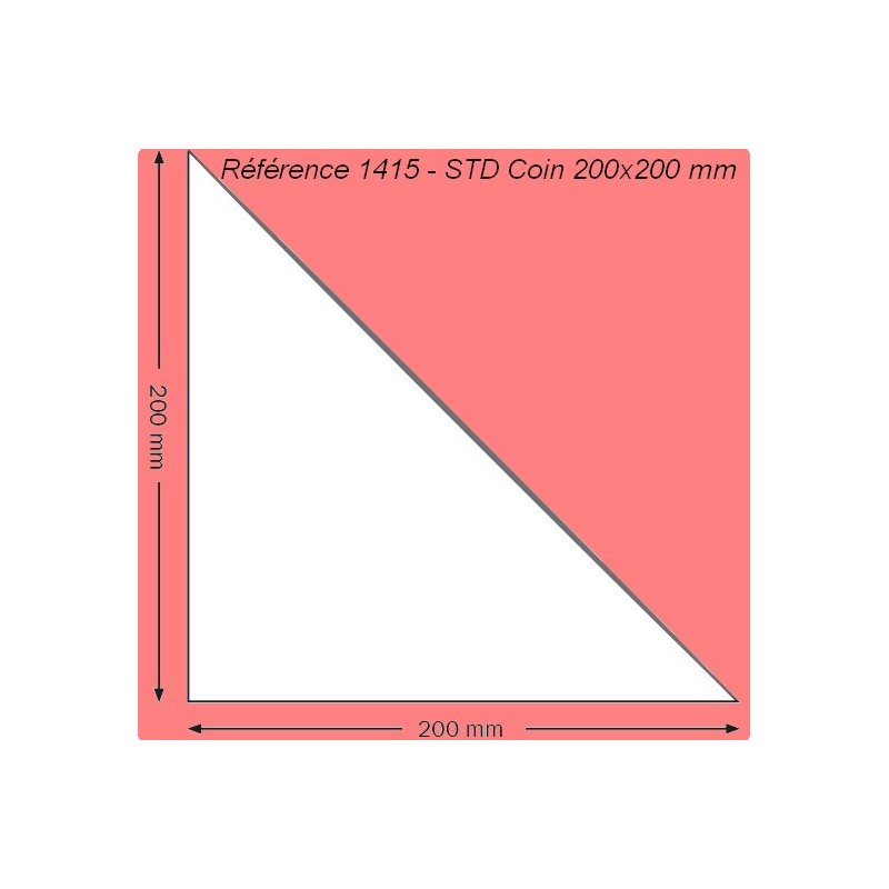 1415 - POCHETTE COIN ADHESIVE 200 X 200 MM PAR 200