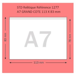 1277 - A7 POCHETTE ADHESIVE GRAND COTE 113 X 83 MM PAR 200