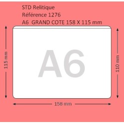 1276 - A6 POCHETTE ADHESIVE GRAND COTE 158 X 115 MM PAR 100