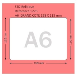 1276 - A6 POCHETTE ADHESIVE GRAND COTE 158 X 115 MM PAR 100