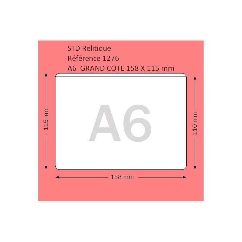 1276 - A6 POCHETTE ADHESIVE GRAND COTE 158 X 115 MM PAR 100