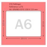1276 - A6 POCHETTE ADHESIVE GRAND COTE 158 X 115 MM PAR 100