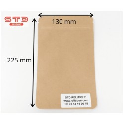 SACHET KRAFT Ouverture ZIP et Thermoscellable 130 x 225 mm PAR 1000