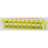 Reliure spirale plastique A 4  jaune fluo