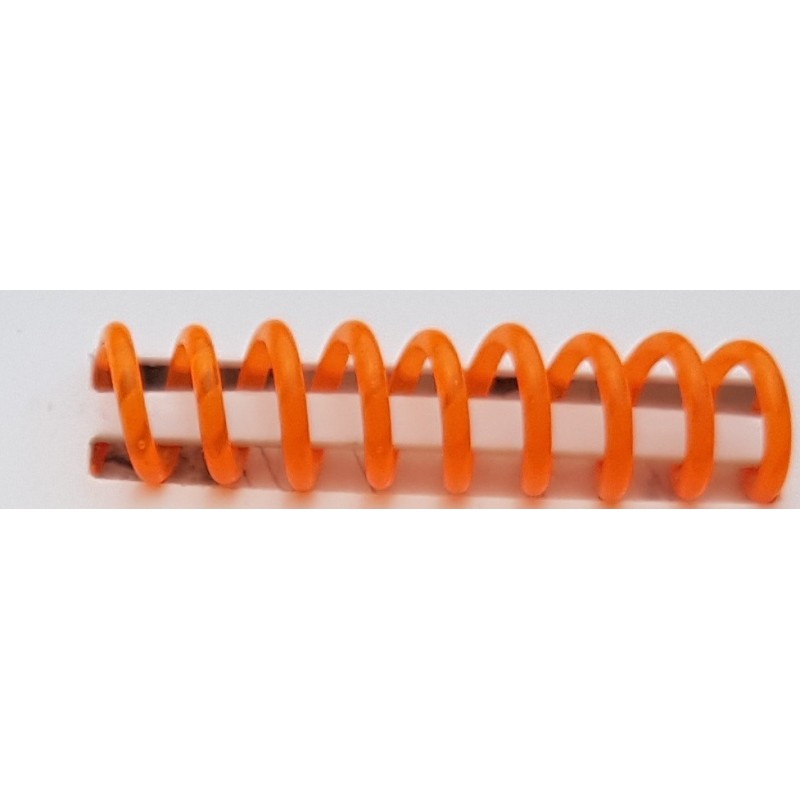 4 breloques rondes en plastique orange fluo, 35 mm, 1 trou