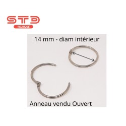 Anneau Métal Nickelé 14 mm - OUVERT par 100