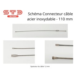 CONNECTEUR CABLE 110 MM PAR 100