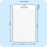 PORTE BADGE VERTICALE  67 x 95 x 110 mm PAR 100