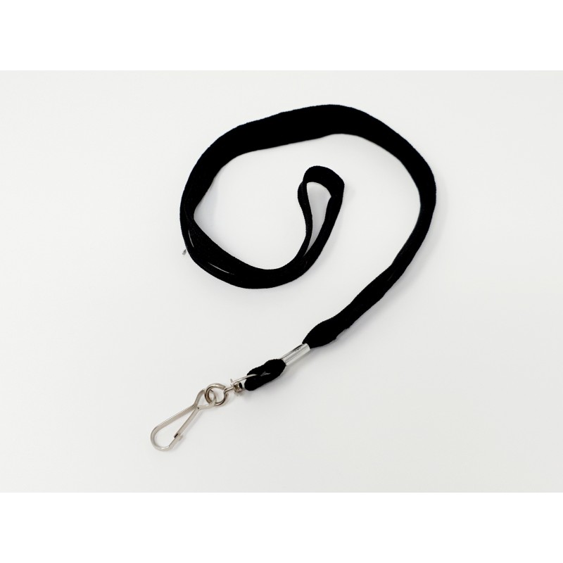 CORDON TOUR DE COU PORTE BADGE LANYARDS NOIR PAR 100