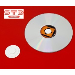 CENTREUR PORTE CD-DVD BLANC 35 MM Thermoformé adhésif PAR 100