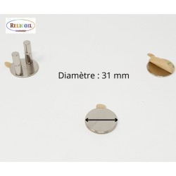 Pastille support métal 31 mm adhésive par 100