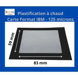 Pochette de plastification IBM 59x83 mm Epaisseur 125 micron 2 faces brillantes Boîte de 100