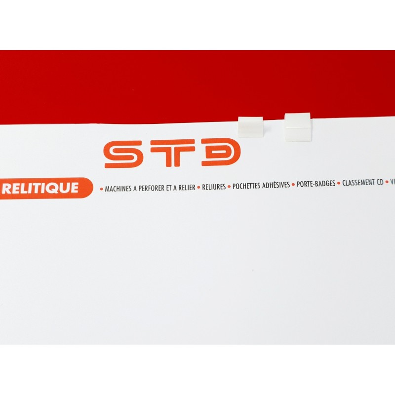 RELIEUR CLIP PLASTIQUE BLANC PAR 1000