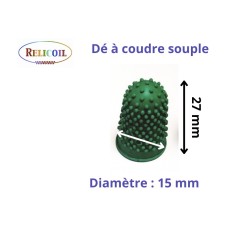 Dé à coudre souple caoutchouc ø 15 mm par 10