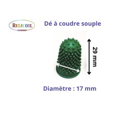 Dé à coudre souple caoutchouc ø 17 mm par 10