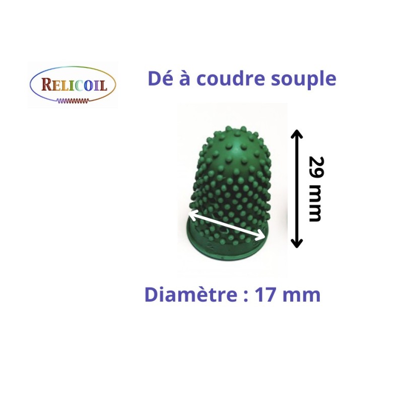 Dé à coudre souple caoutchouc ø 17 mm par 10