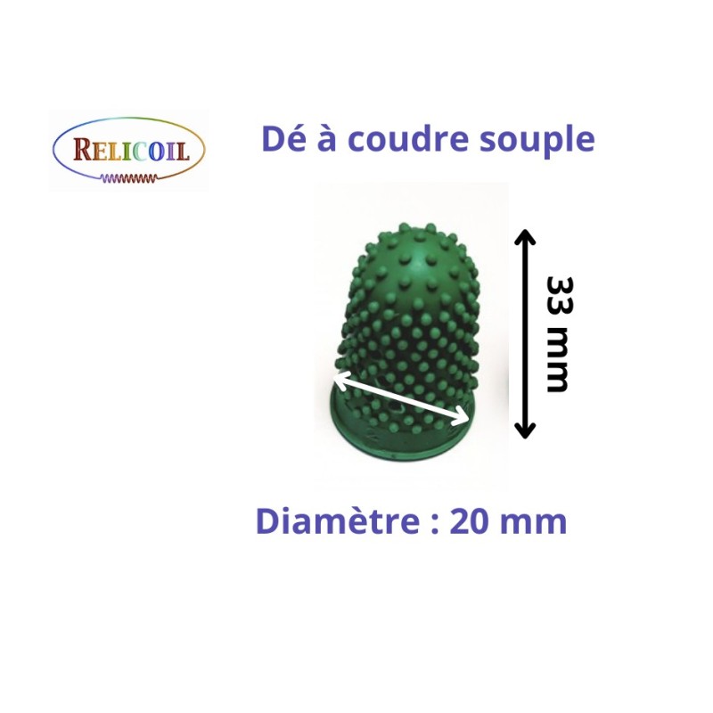 Dé à coudre souple caoutchouc ø 20 mm par 10