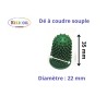 Dé à coudre souple caoutchouc ø 22 mm par 10