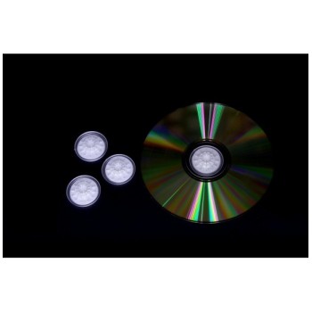 Centreur transparent ou blanc porte CD-DVD injecté 30mm par 100