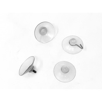 Ventouses polyvalentes pour fixation et suspension, PVC souple transparent de qualité